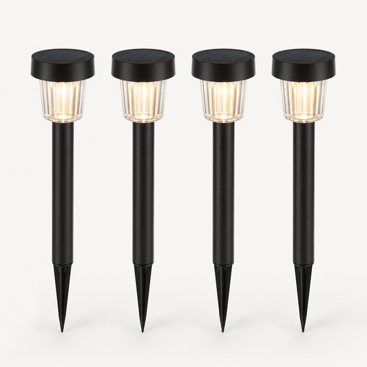 Solar LED Garden Pathway Lights – Set of 4