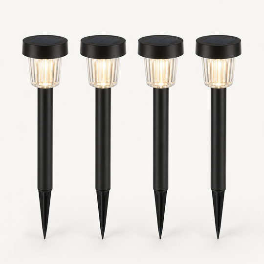 Solar LED Garden Pathway Lights – Set of 4