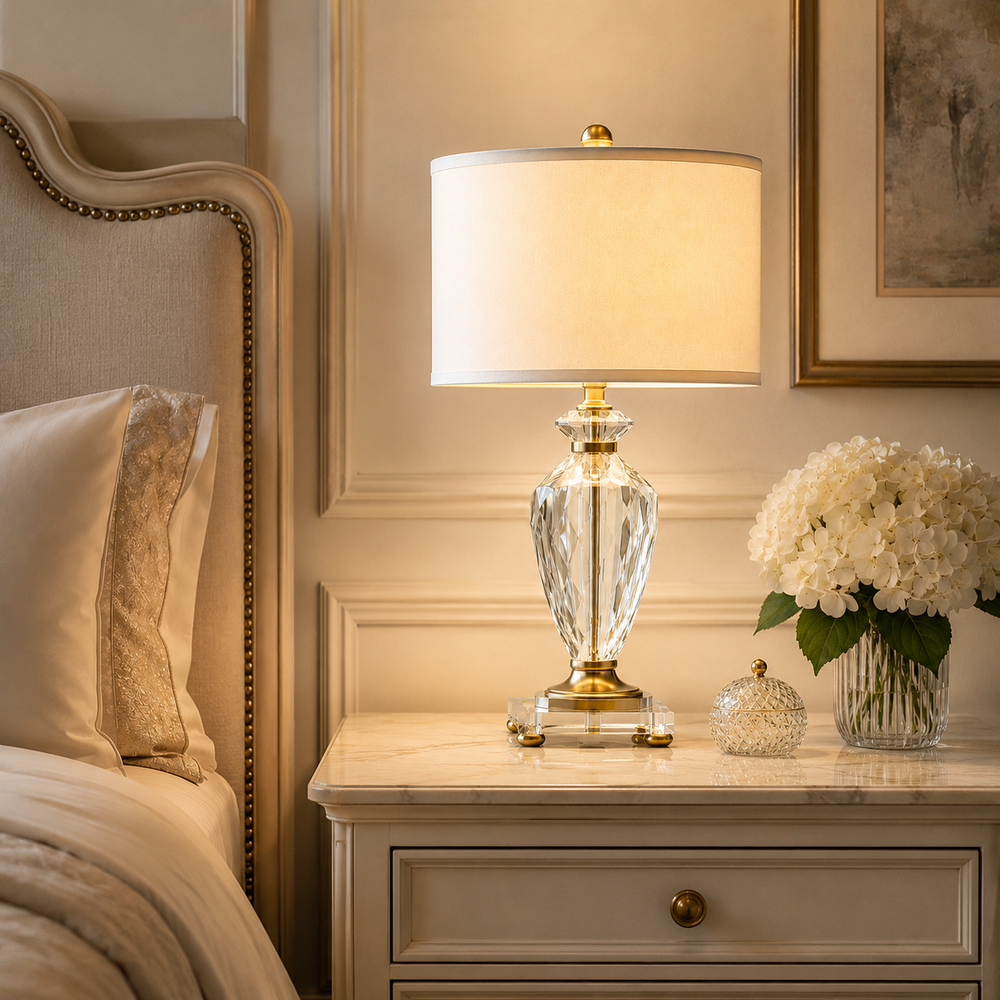 Crystal Glass Table Lamp