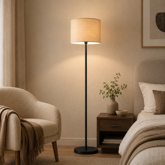 Modern Fabric Shade Floor Lamp