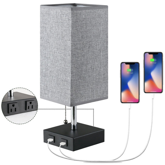 Modern Square Fabric Table Lamp
